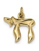 Sterling Silver Gold-Plated Chai Pendant | Jewelry | Judaica